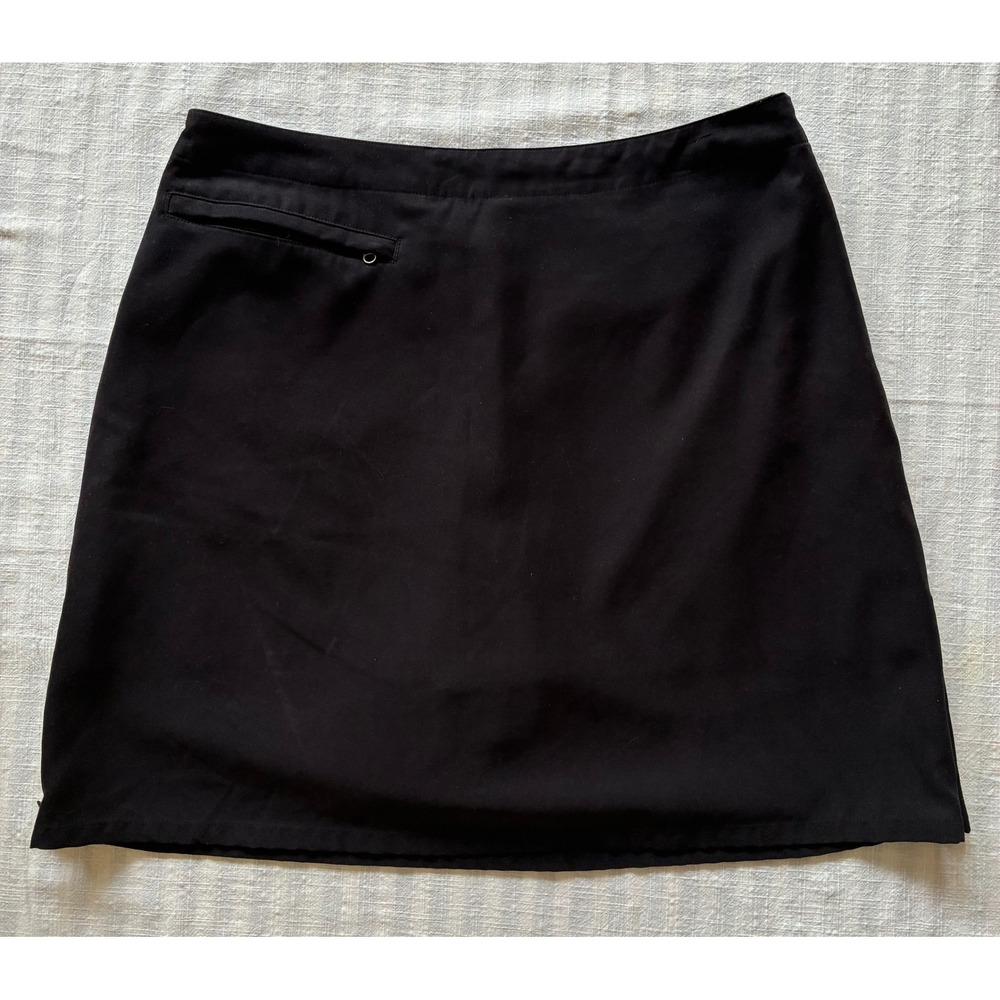 Patagonia Duway Women Black Active Skort Hiking Golf Skirt Size 10